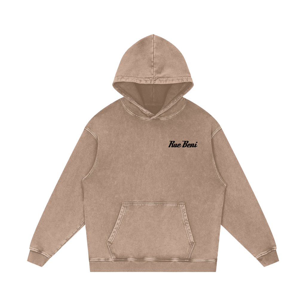 Snow Washed Loose Cotton Hoodie