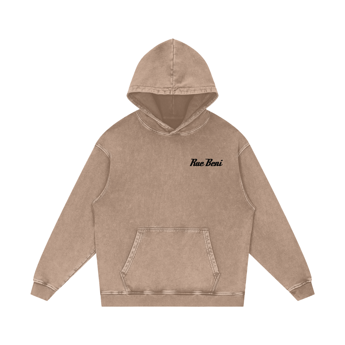 Snow Washed Loose Cotton Hoodie