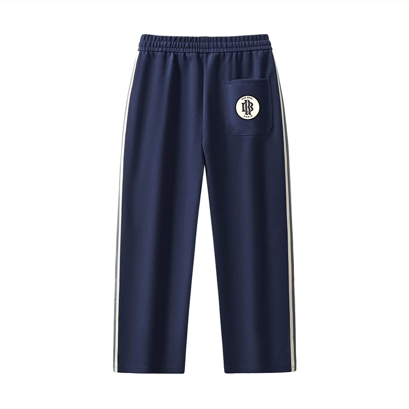 Contrast Side-Stripe Straight-Leg  Pants