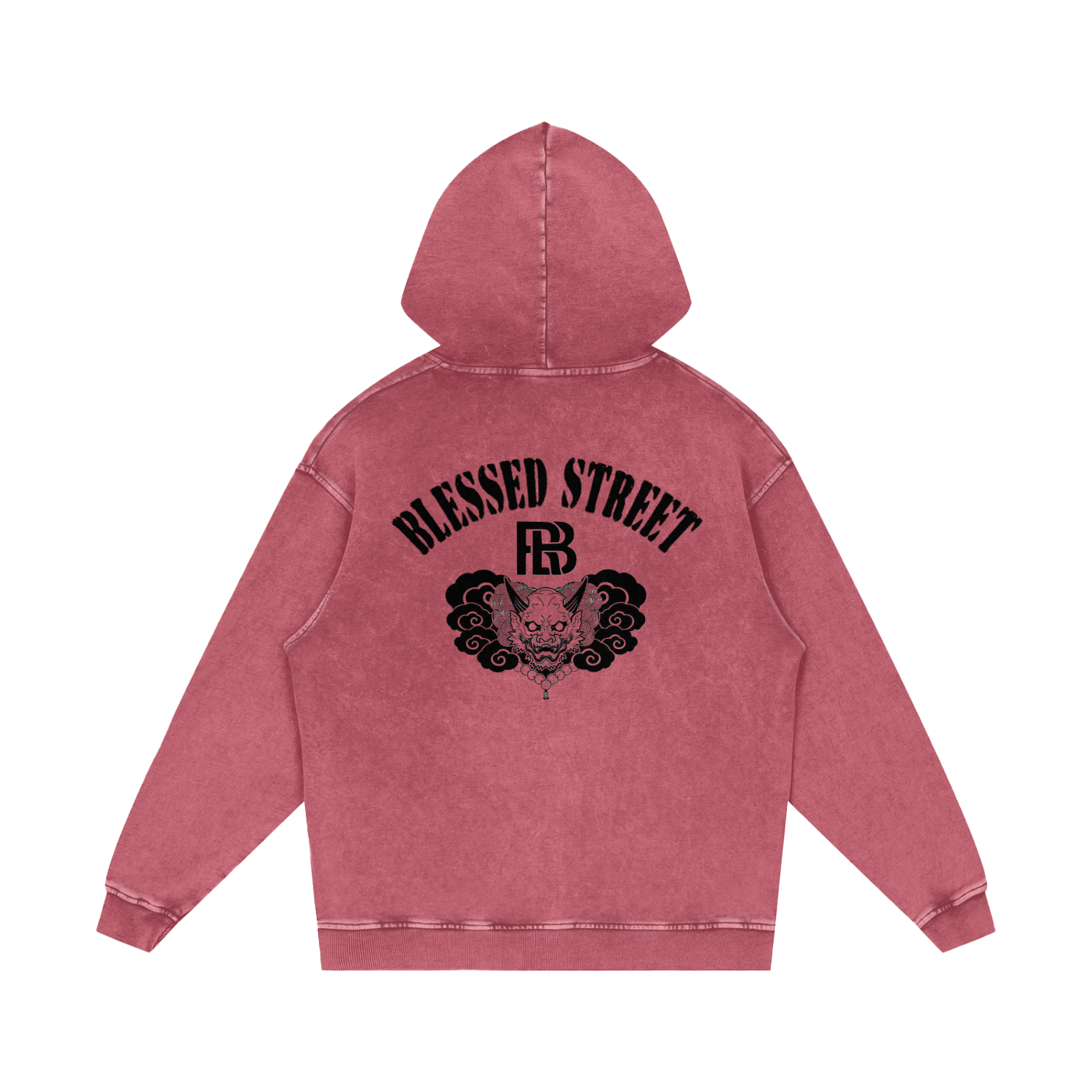 Snow Washed Loose Cotton Hoodie