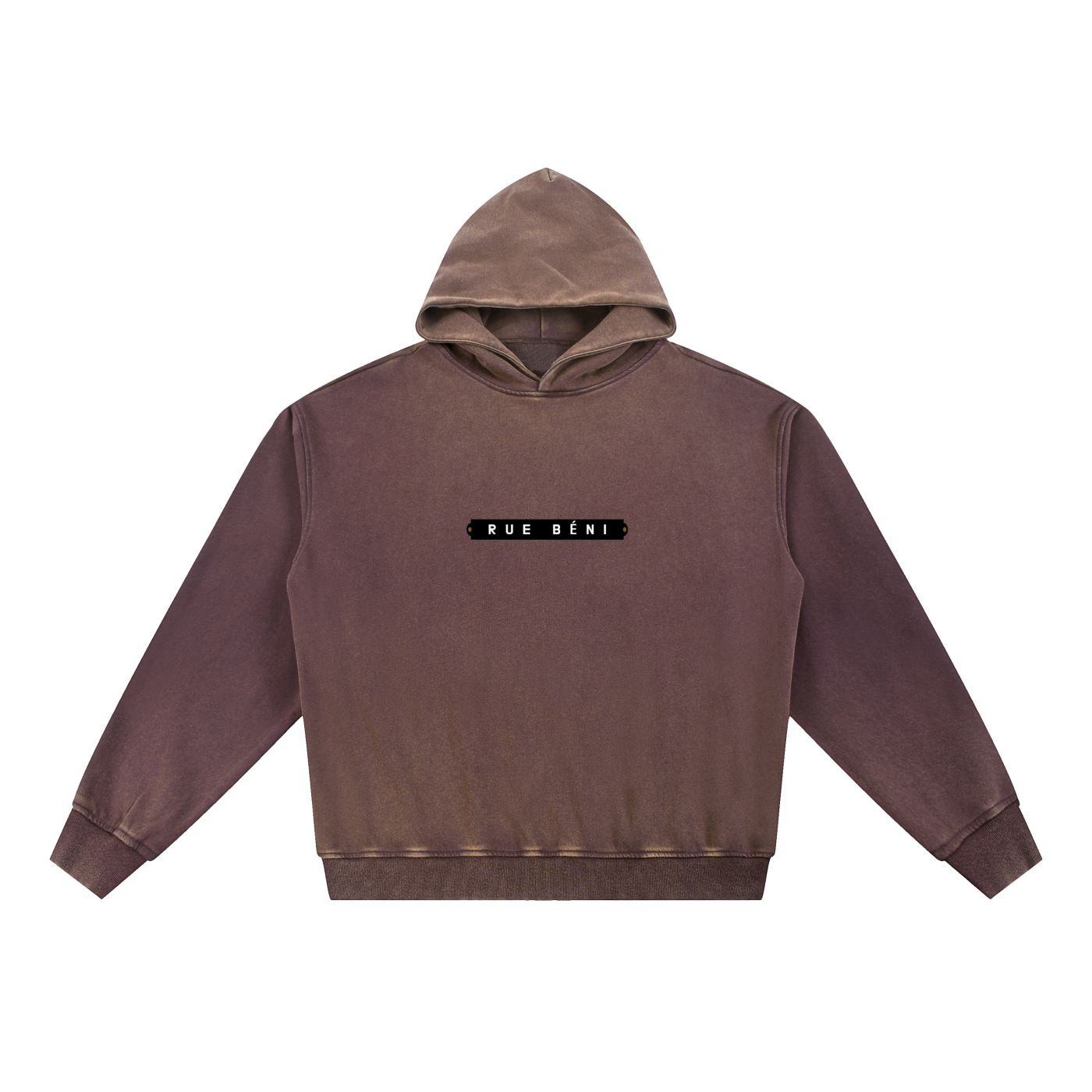 Vintage Washed Gradient Fleece Hoodie