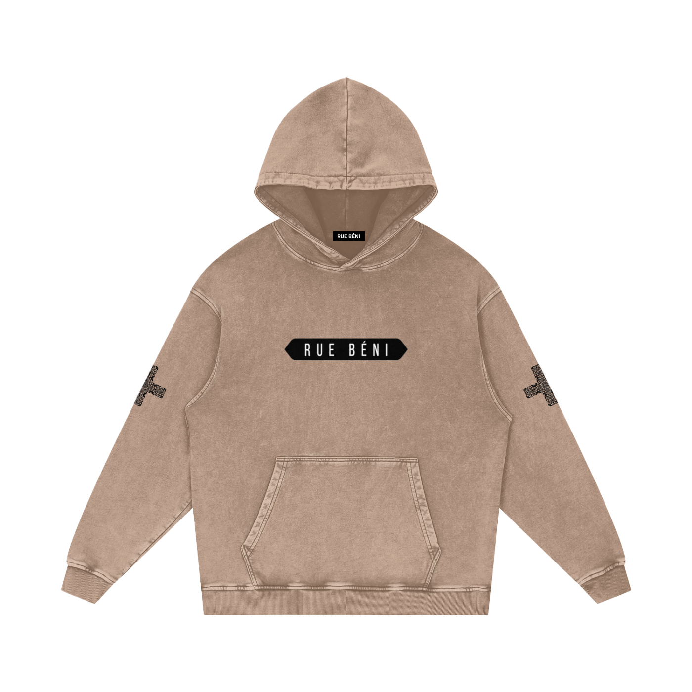 Snow Washed Loose Cotton Hoodie