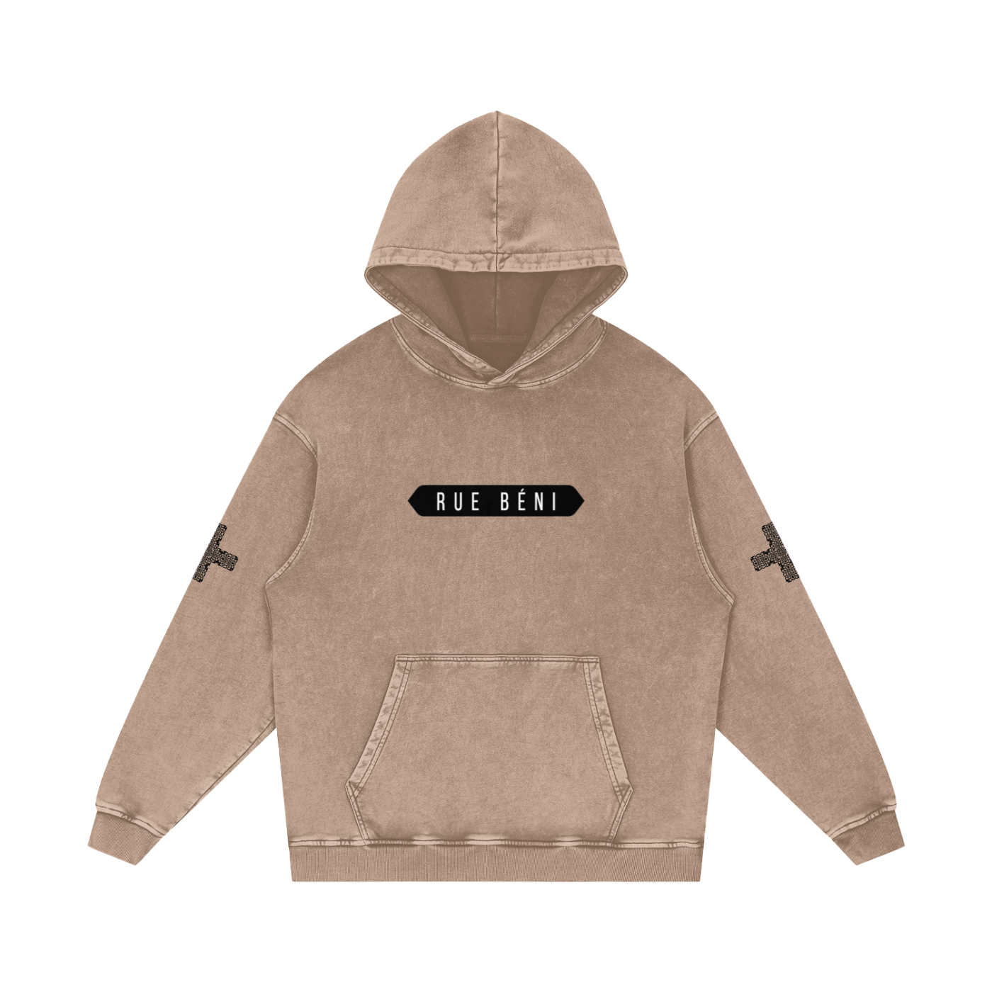 Snow Washed Loose Cotton Hoodie