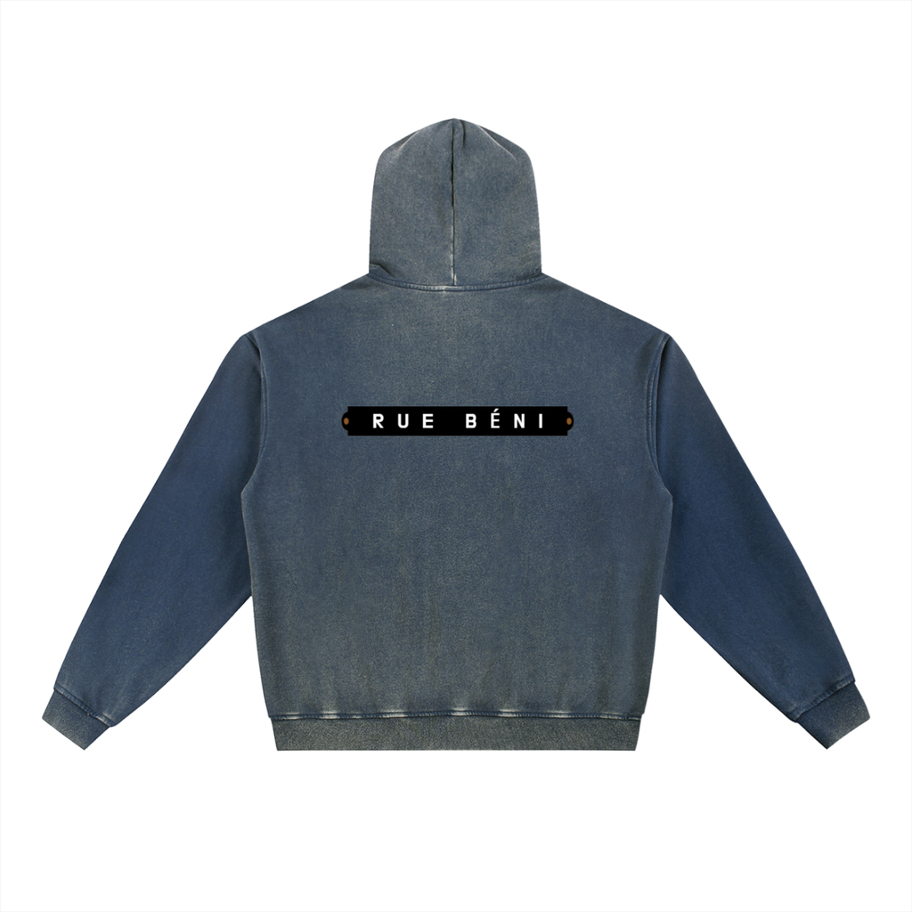 Vintage Washed Gradient Fleece Hoodie