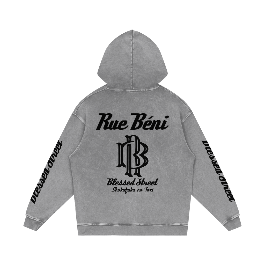 Snow Washed Loose Cotton Hoodie