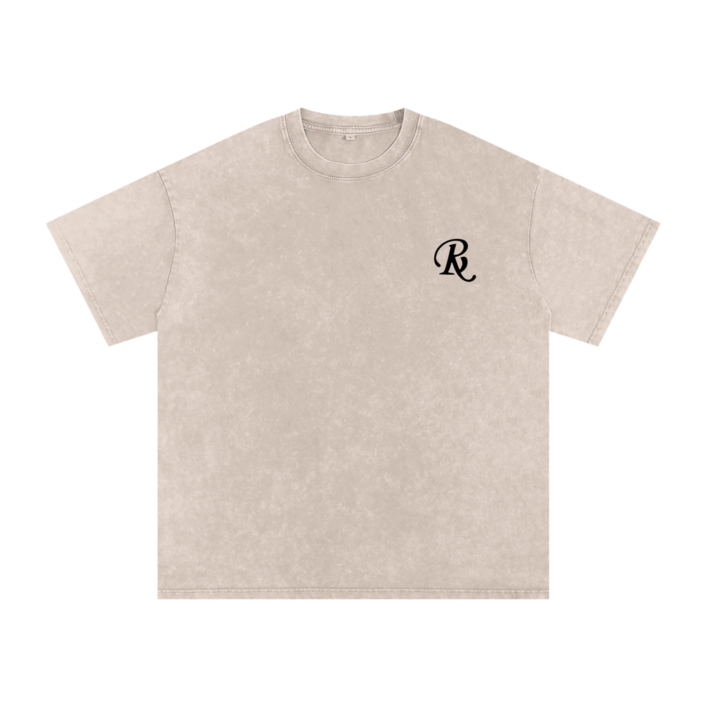 Snow Washed Oversized Cotton T-Shirt