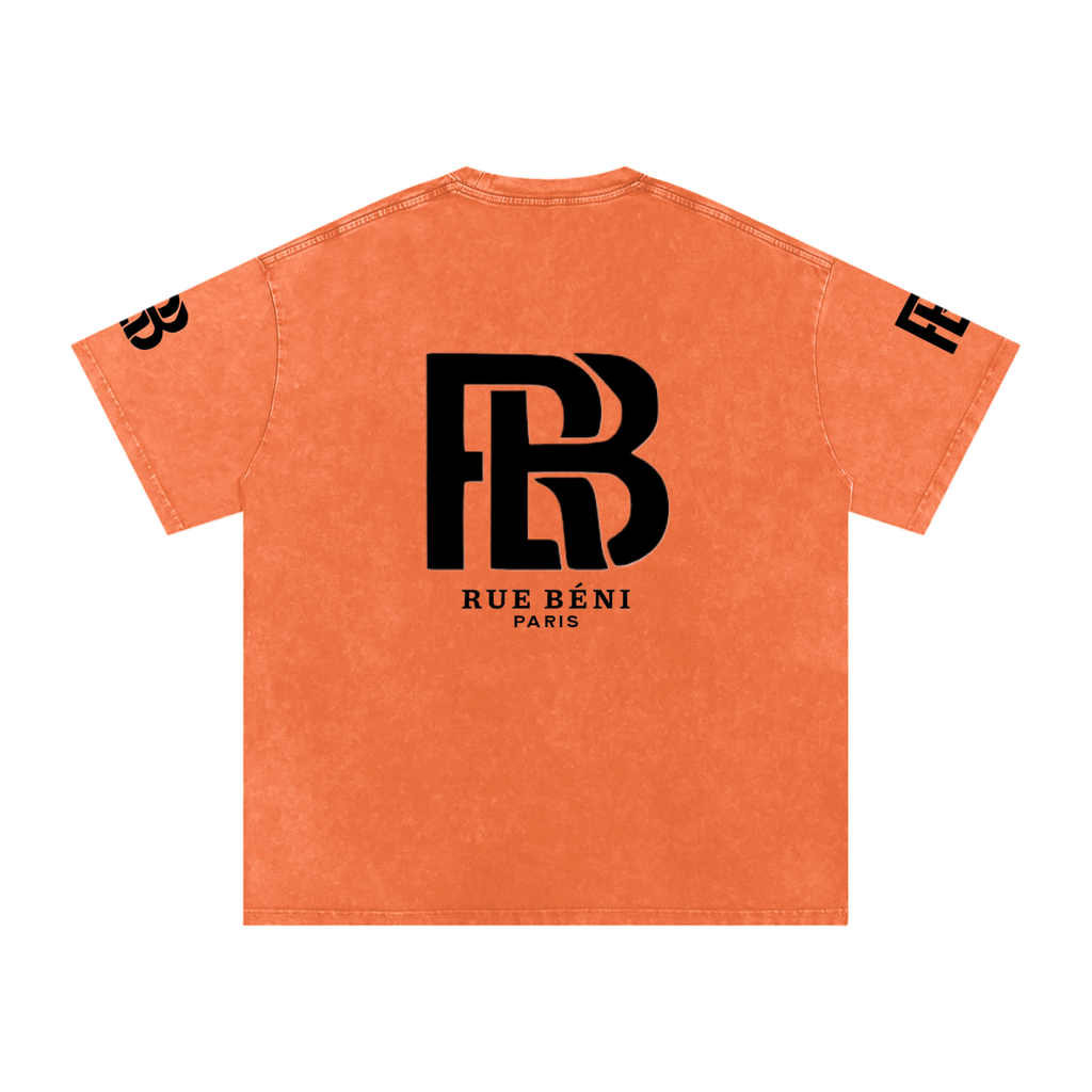 Snow Washed Oversized Cotton T-Shirt