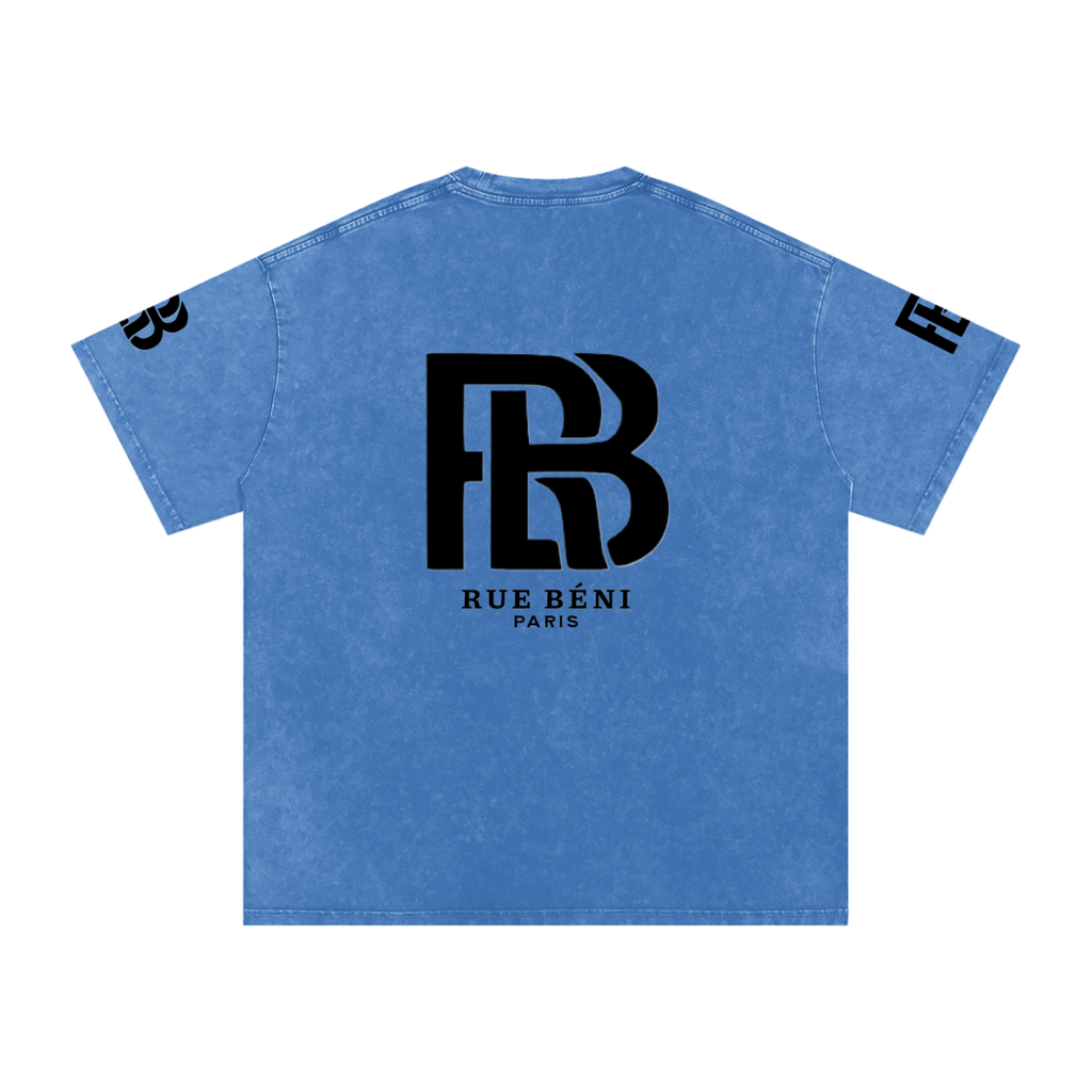 Snow Washed Oversized Cotton T-Shirt