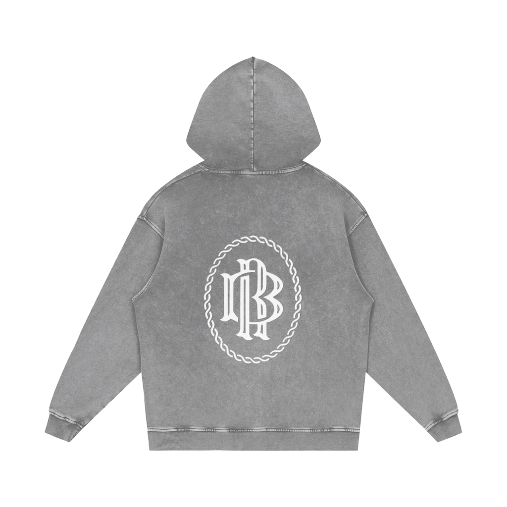 Snow Washed Loose Cotton Hoodie