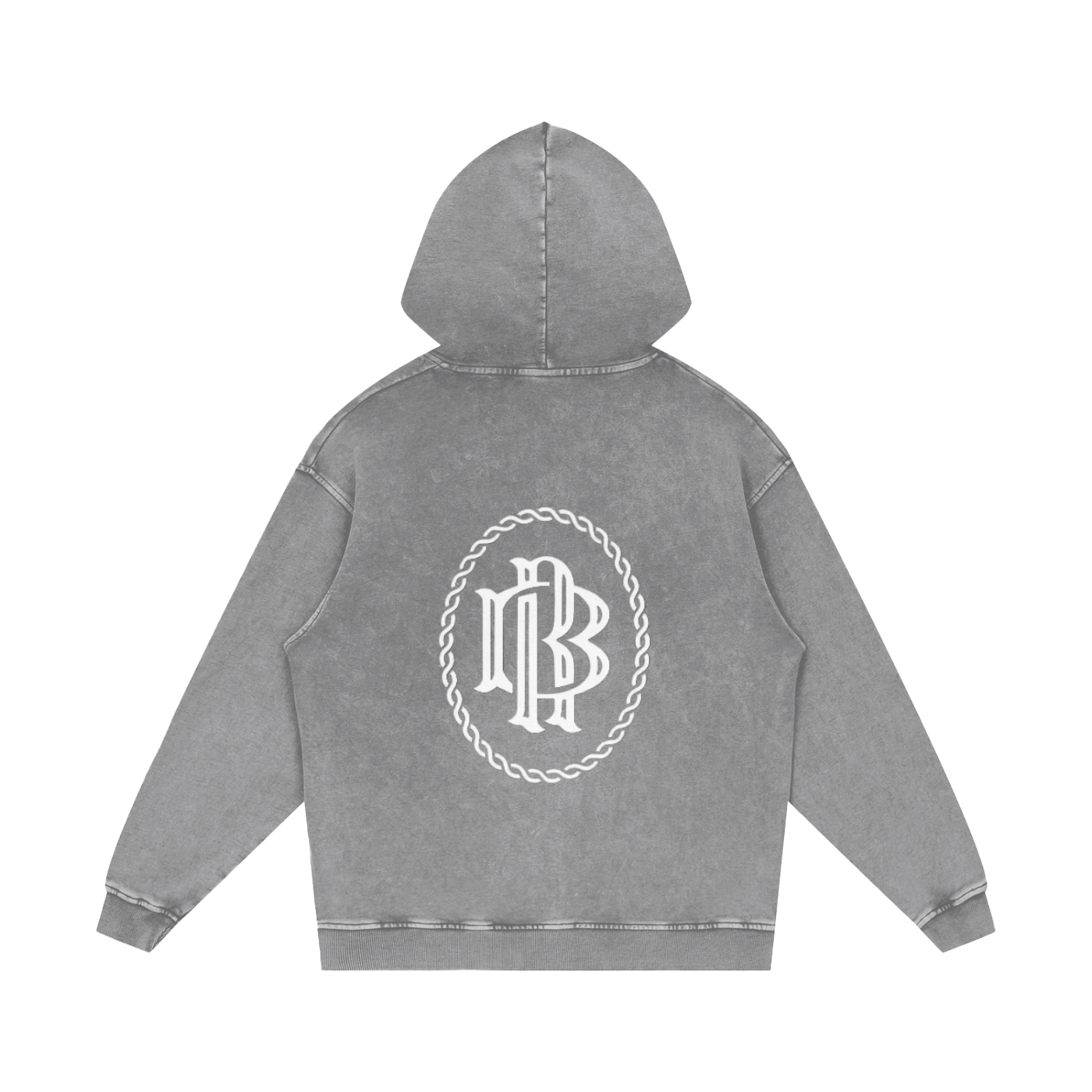 Snow Washed Loose Cotton Hoodie