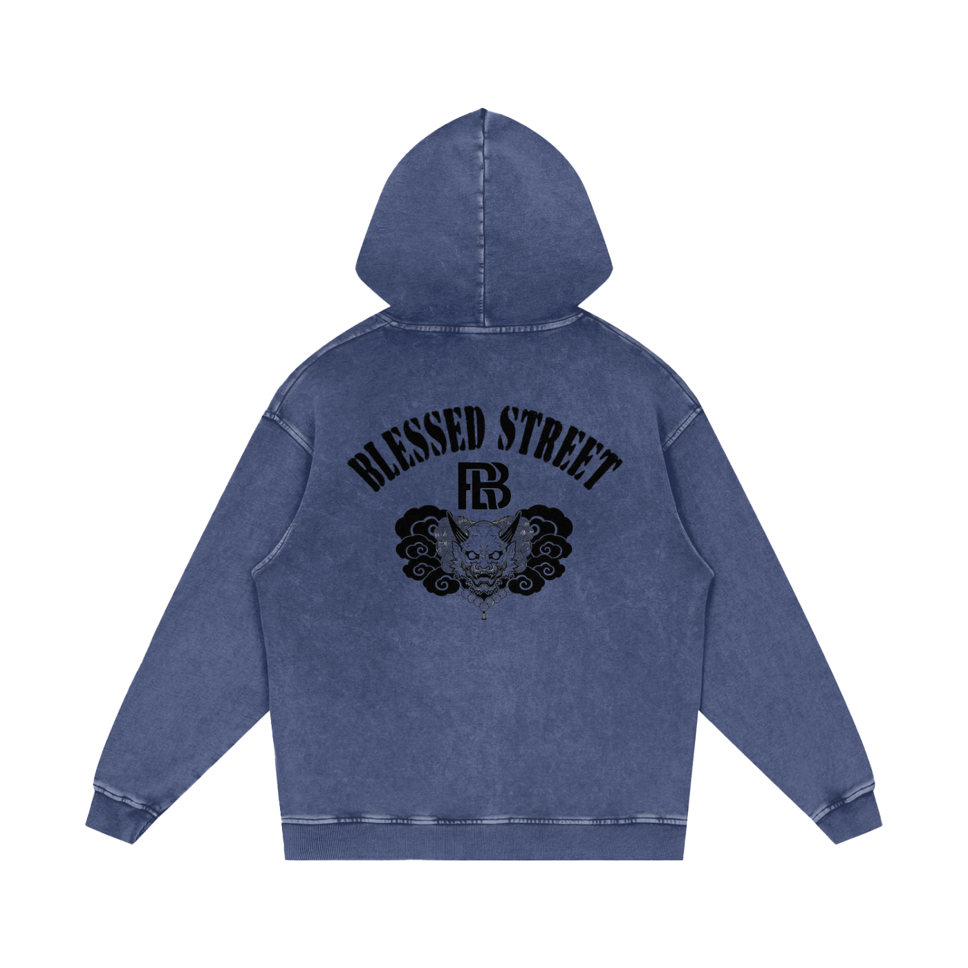 Snow Washed Loose Cotton Hoodie