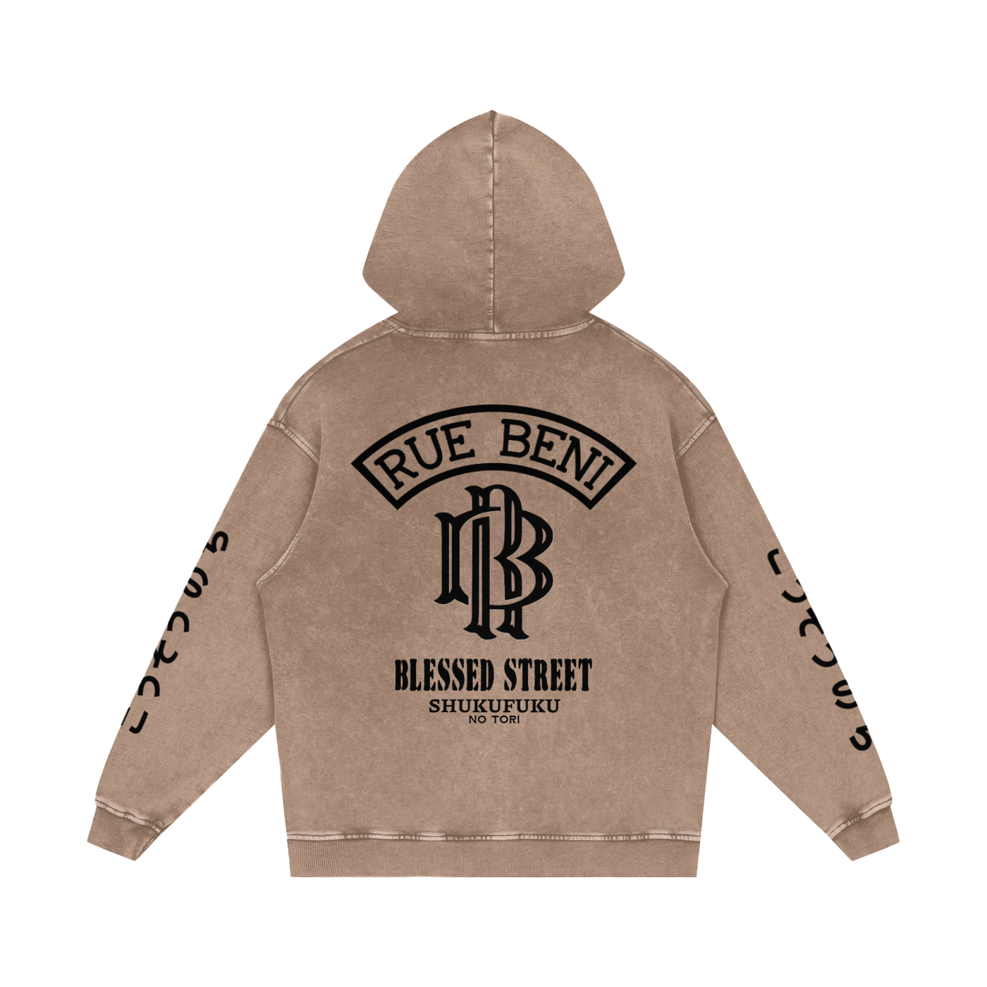 Snow Washed Loose Cotton Hoodie