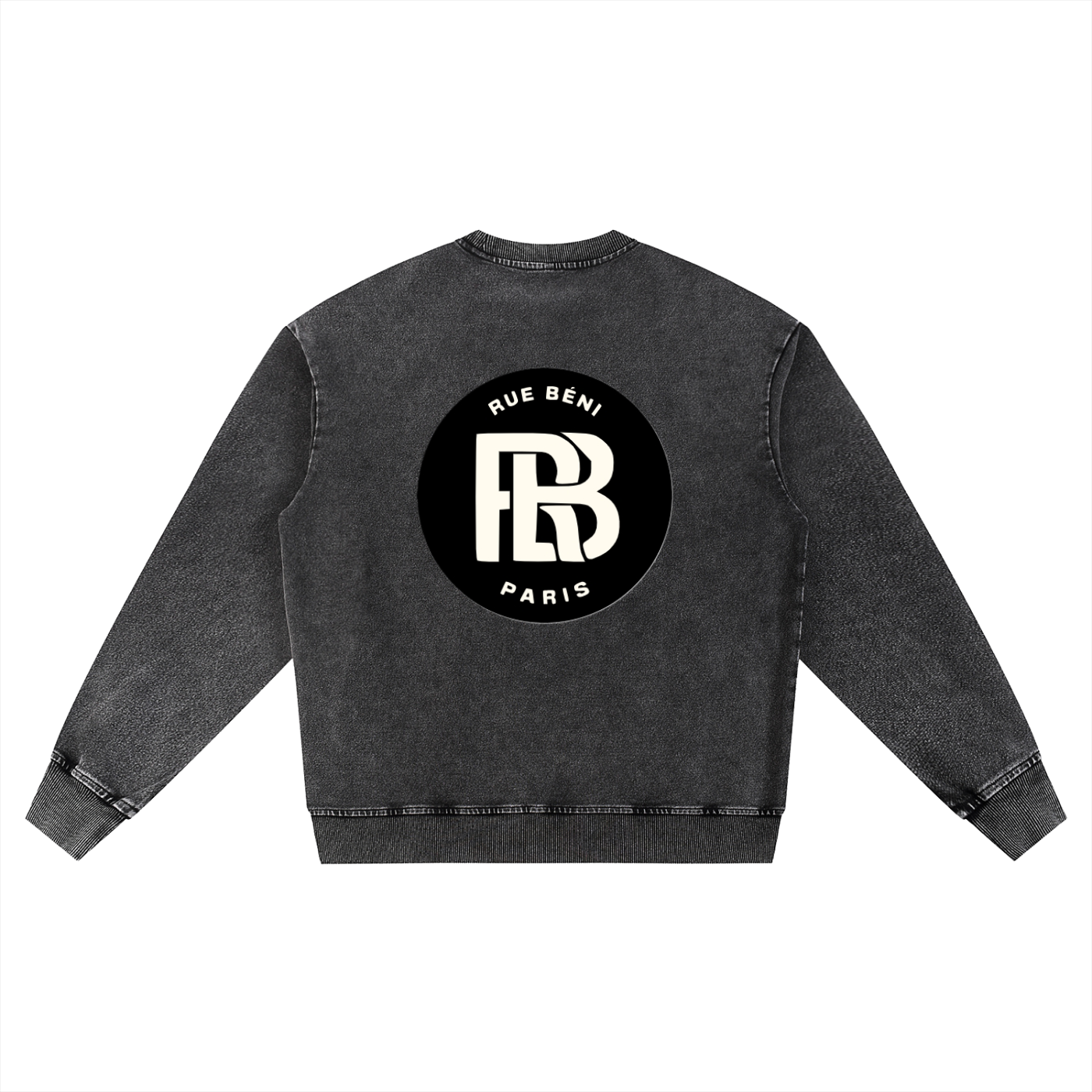 Snow Wash Oversized Crewneck Sweatshirt