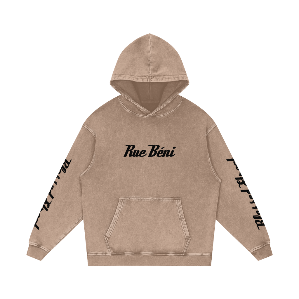 Snow Washed Loose Cotton Hoodie