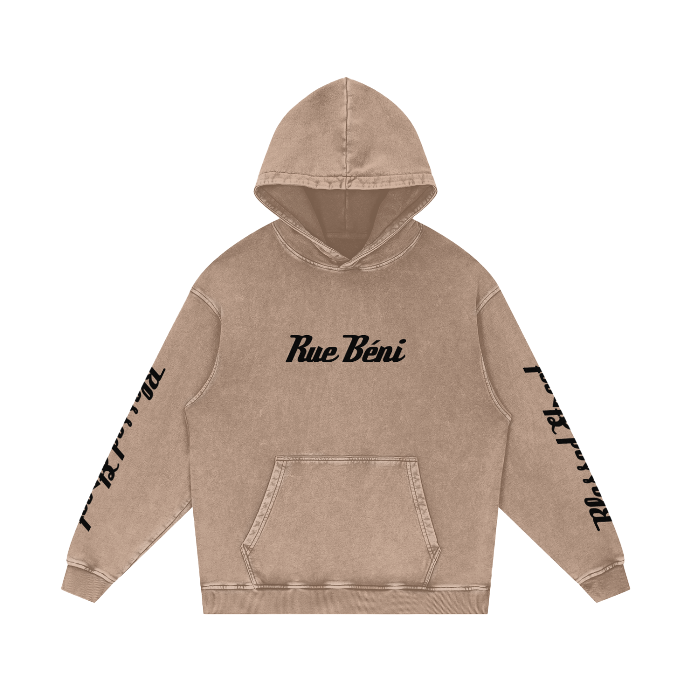Snow Washed Loose Cotton Hoodie