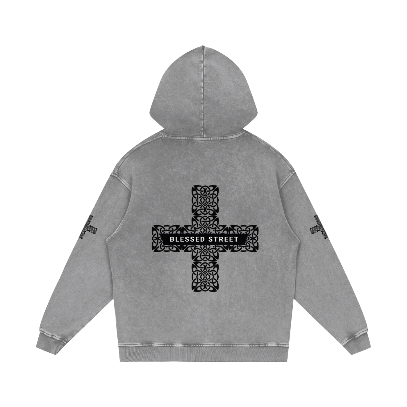Snow Washed Loose Cotton Hoodie