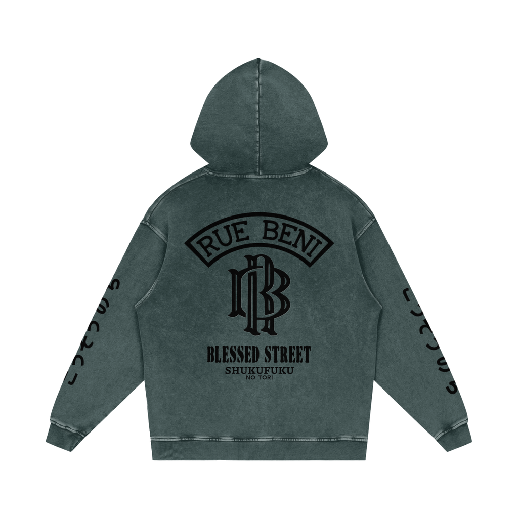 Snow Washed Loose Cotton Hoodie