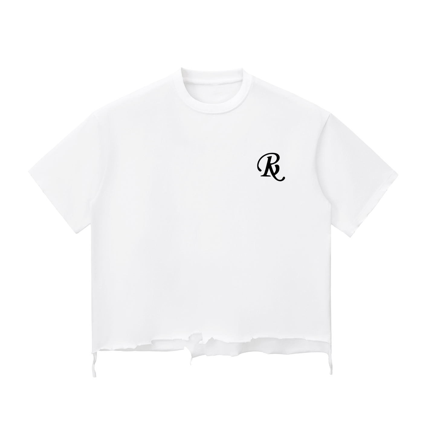 Snow Wash Raw-Hem Boxy T-shirt