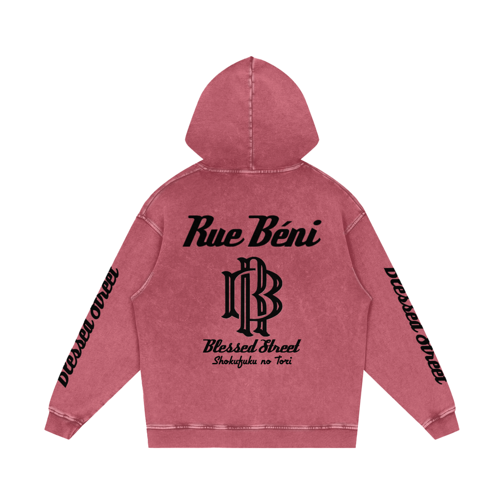 Snow Washed Loose Cotton Hoodie