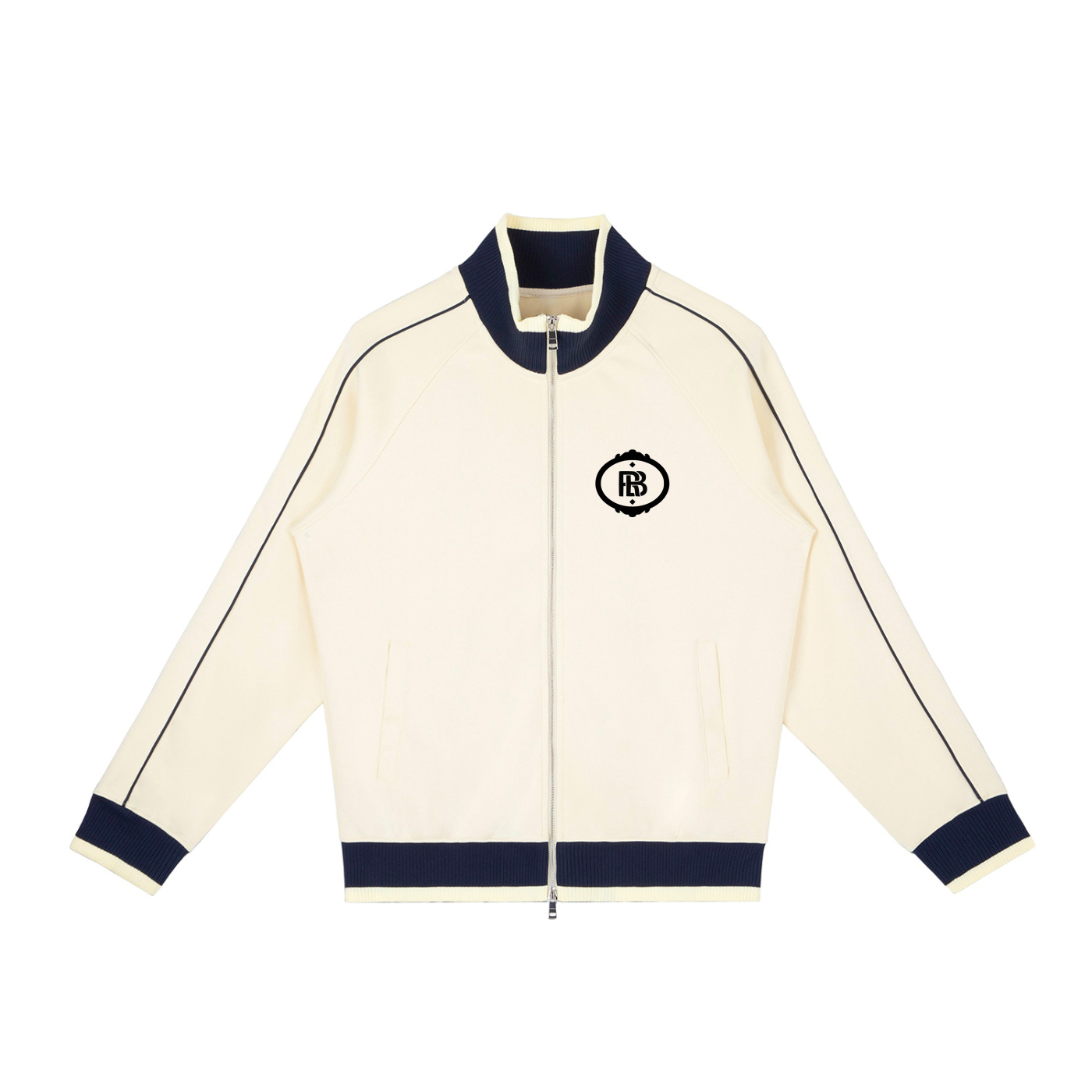 Color Block Raglan Sleeve Zip Track Jacket