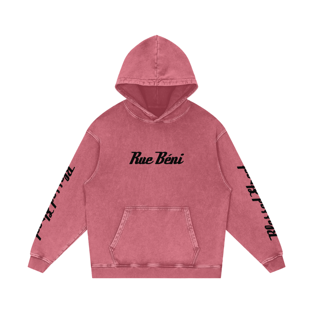 Snow Washed Loose Cotton Hoodie