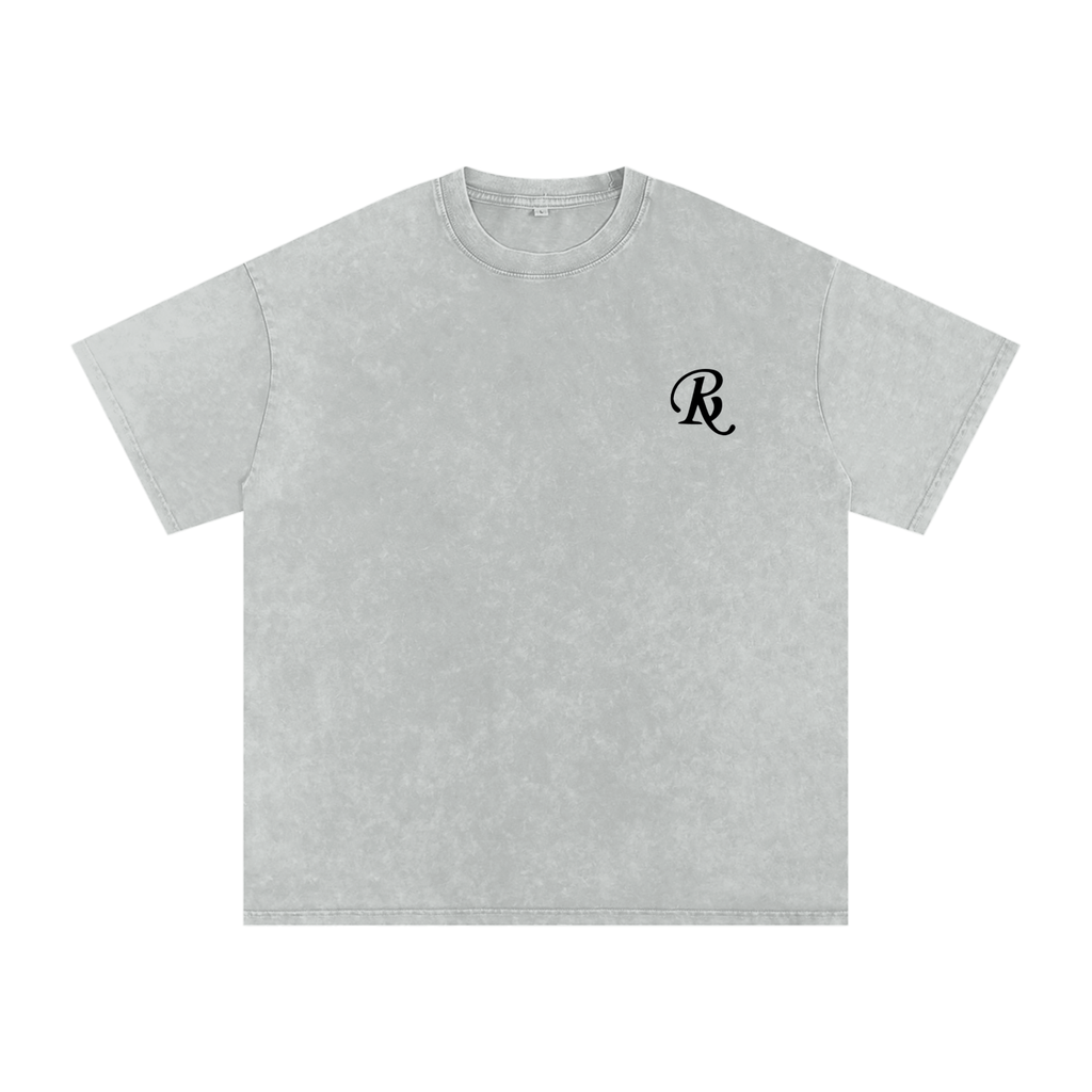 Snow Washed Oversized Cotton T-Shirt