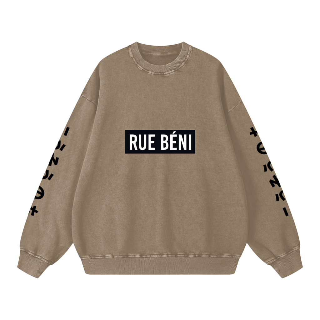 Snow Washed Oversized Sweatshirt